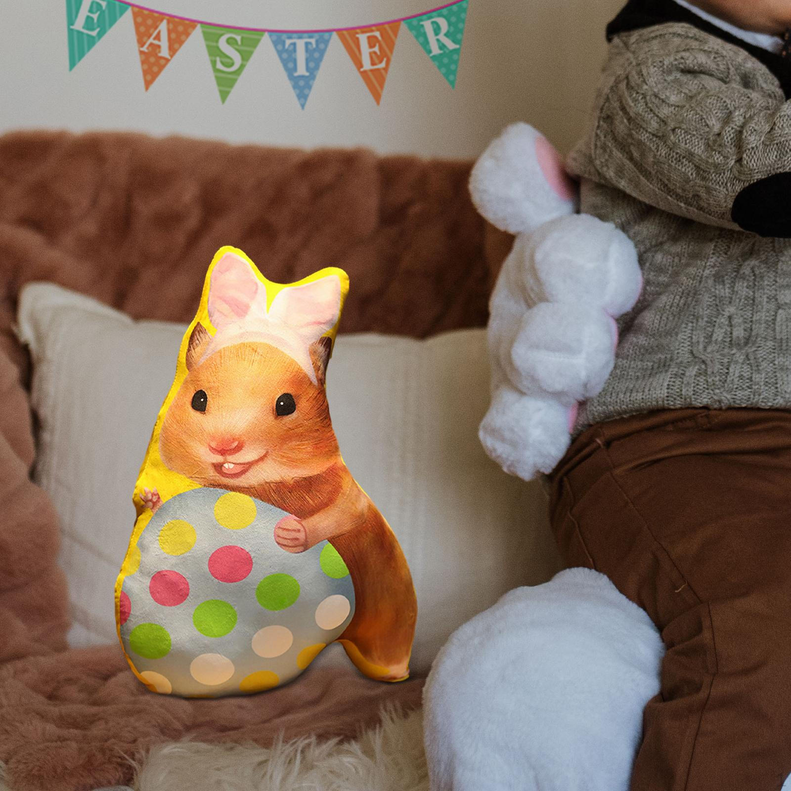 

-Декоративная подушка, 3D подушка в форме животного, пасхальная, для дивана, праздничная Colorful 35cm