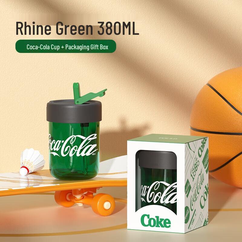 Стеклянный стакан с соломинкой Coca-Cola Germ 380 мл