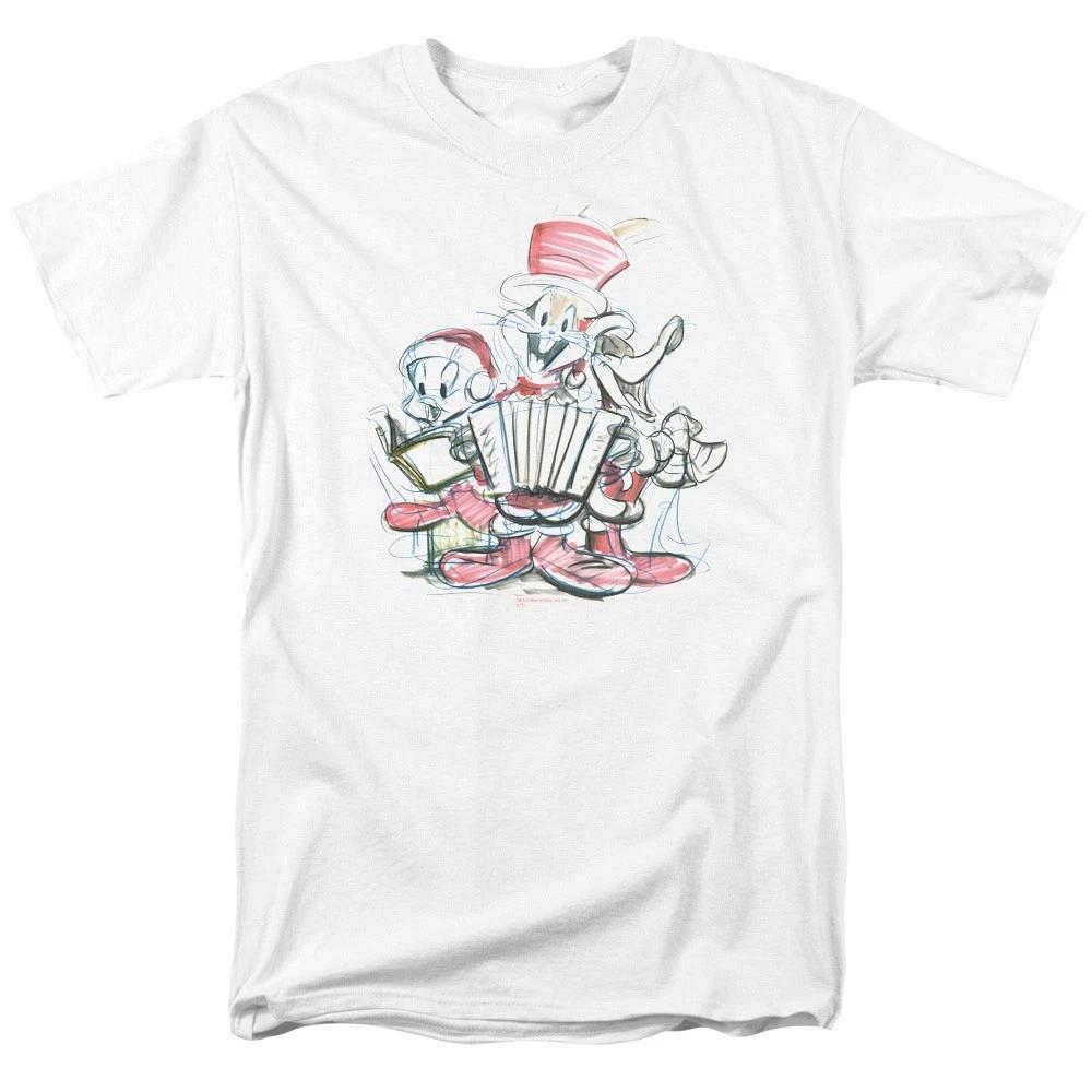 Looney Tunes - Holiday Sketch - Unisex Short Sleeve Children s T-shirt - White 160