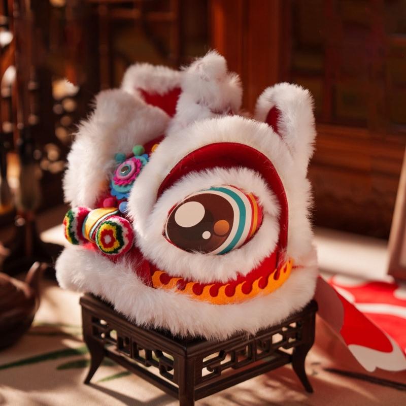 Nonwoven Chinese Lions Dance Hat DIY Lions Dance Cap Crafts Kit Chinese Dragon Head Cap Chinese New Year Decorations