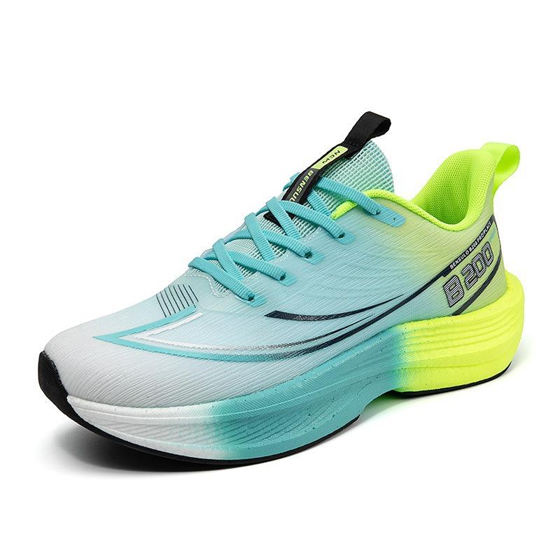 2025 spring new running shoes men's shock absorption racing marathon student sports shoes carbon board student physical training shoes