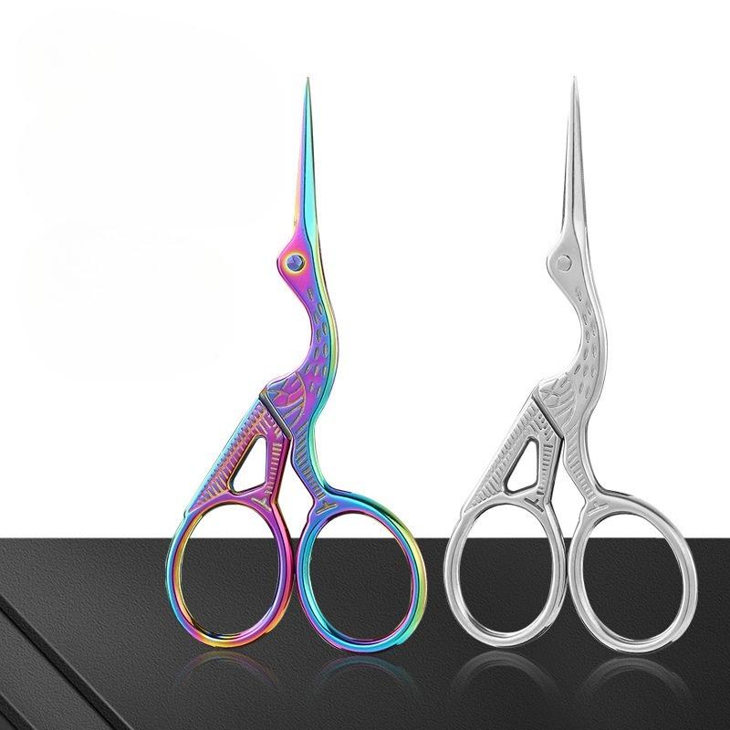 1 Stück Kreative Kran Retro Titan Schere Kreuzstich Blumengarn Kopfschere Haushalt Tee Kunst Tee Schönheitsschere