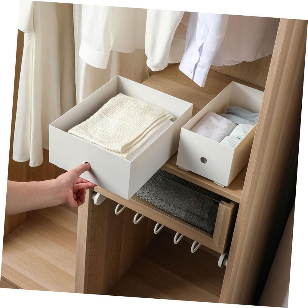 4 Sets of Self-Adhesive Drawer Guide Slides, White Drawer Slides Replacement for Smooth Sliding Drawers, Ideal for Cabinets and Dressers