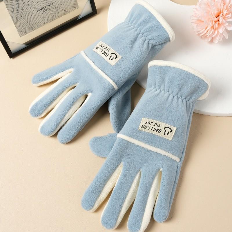 Зимові теплі флісові велосипедні рукавички: Не осипається, Плюс оксамит для чоловіків та жінок