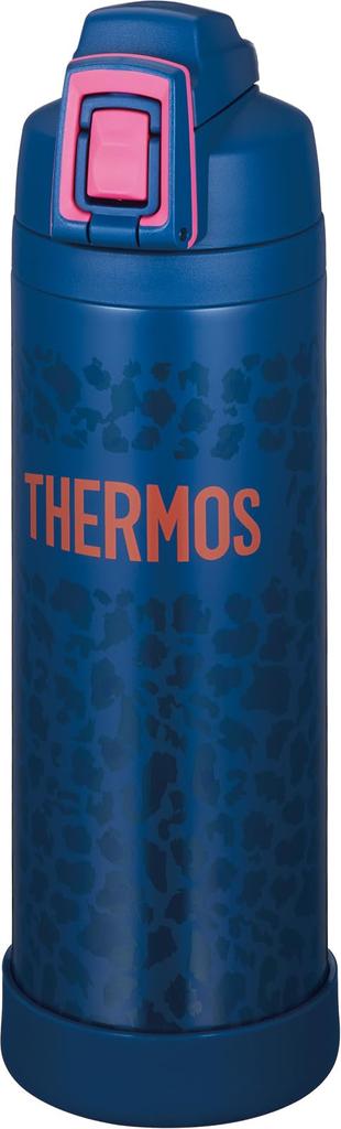 Thermos Vacuum Insulated Sports Bottle with Strap, 1L, Navy Pink, Keeps Drinks Cold Only, FJI-1001 NV-P