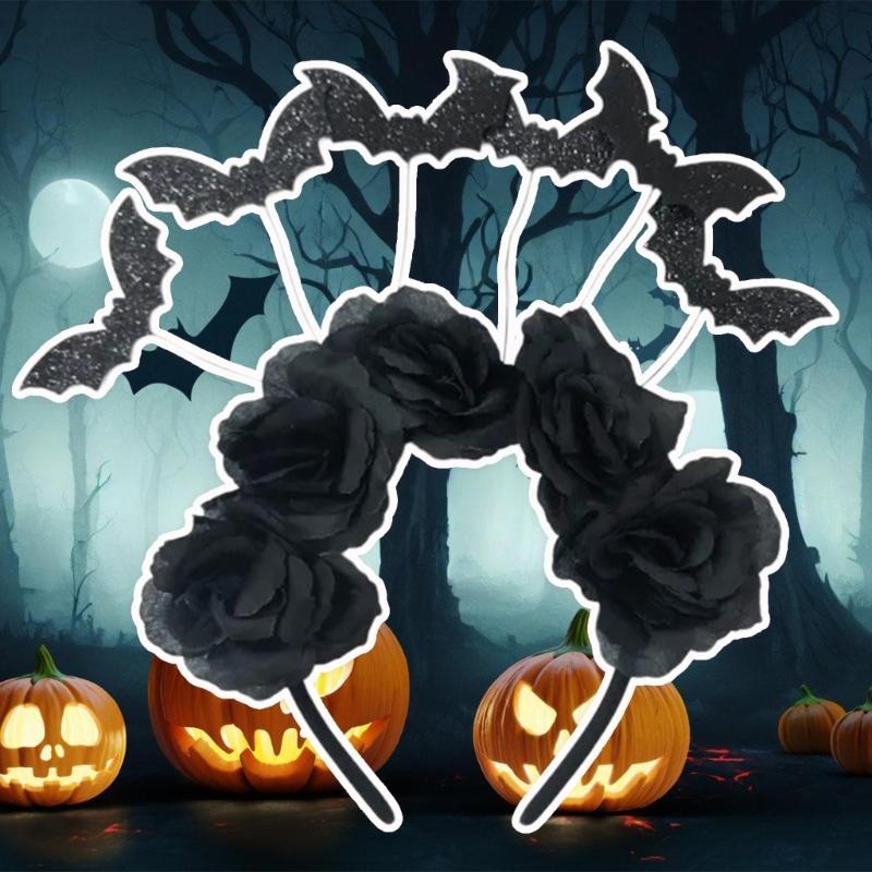 Unique Adult Bat Headwear With Glitter Headpieces For Halloween Fun Cosplay Costumes And Spooky Celebrations