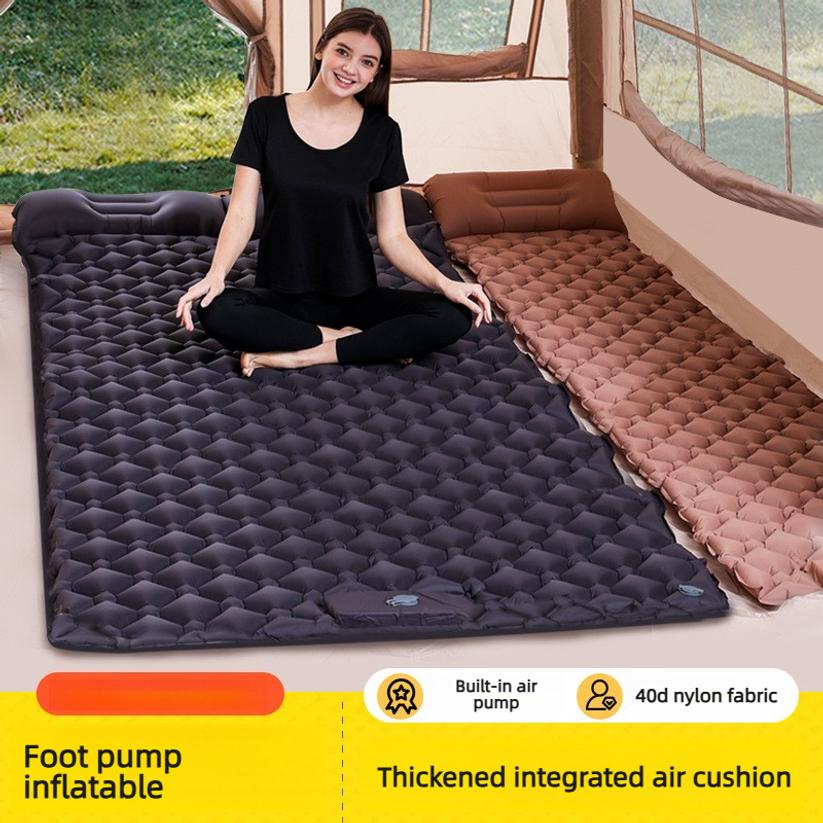 Nadmuchiwana poduszka kempingowa outdoor, Samonadmuchująca mata do spania kempingowego, Materac outdoor z poduszką