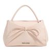 French-style girly pink bow handbag, new simple ins-style sweet and cute commuter shoulder crossbody bag