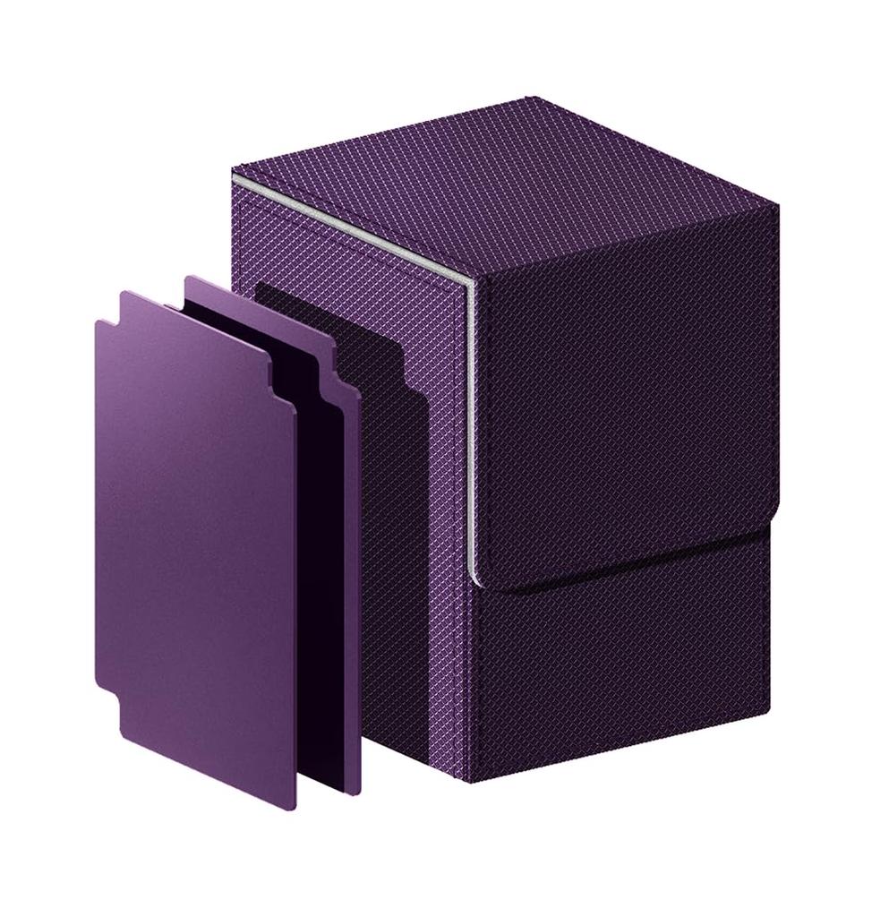 Deck Trading Card Vertical PU Holds 100 Sleeves Duel and Other Card Case, Case, Storage, Magnetic, Leather, Cards, Compatible, "Yu-Gi-Oh!, Masters,