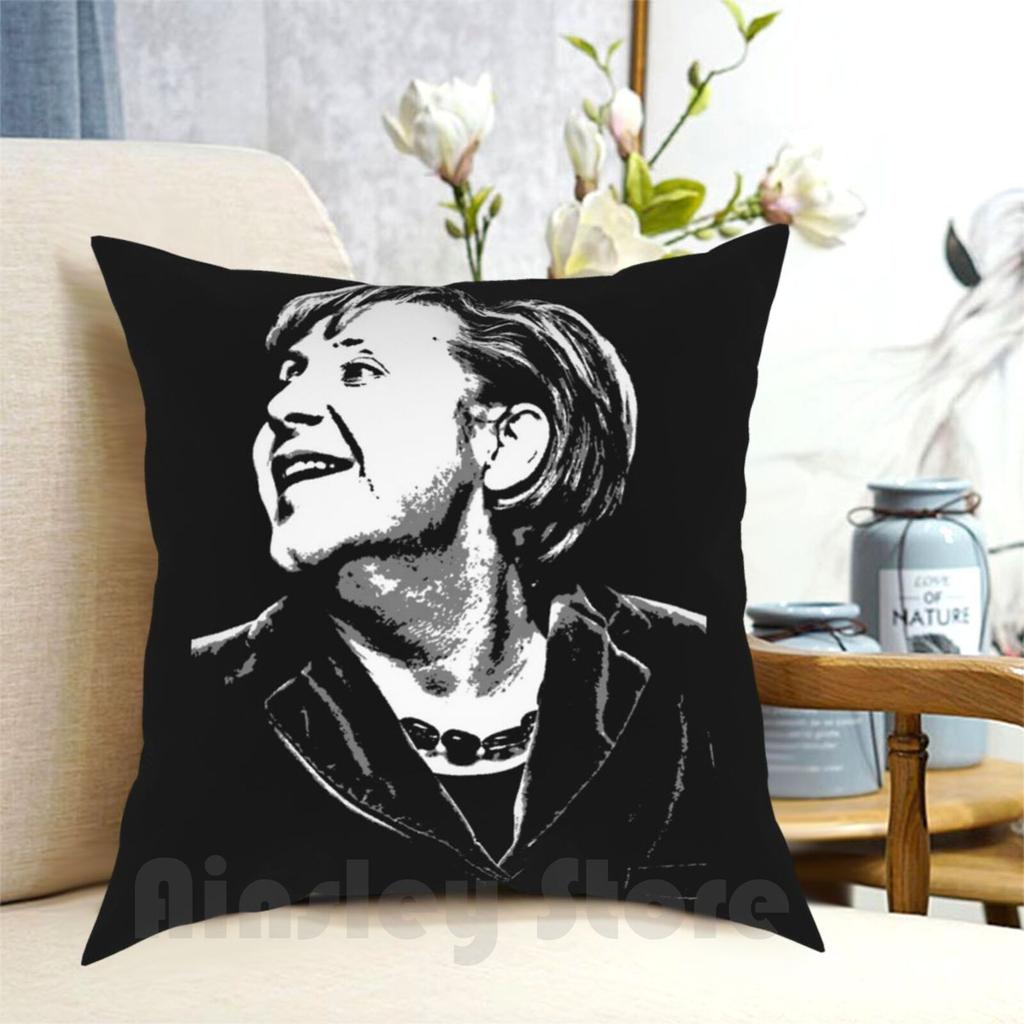 Pillow Case Printed Home Soft DIY Pillow Cover Angela Dorothea Merkel German Stateswoman Research Scientist Chancellor Of