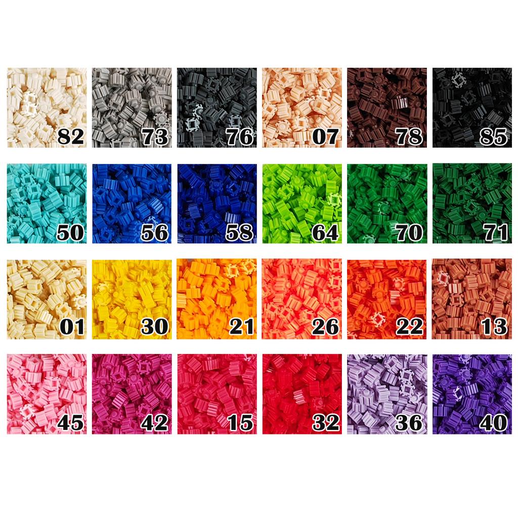 Ungiftig 2400/4800 Stück 6*6mm 24 Farben 200 Stück/Farbe Pixel Art Puzzle Bausteine DIY 3D Kleiner Ziegelstein Puzzle Spielzeug für Kinder Spaß