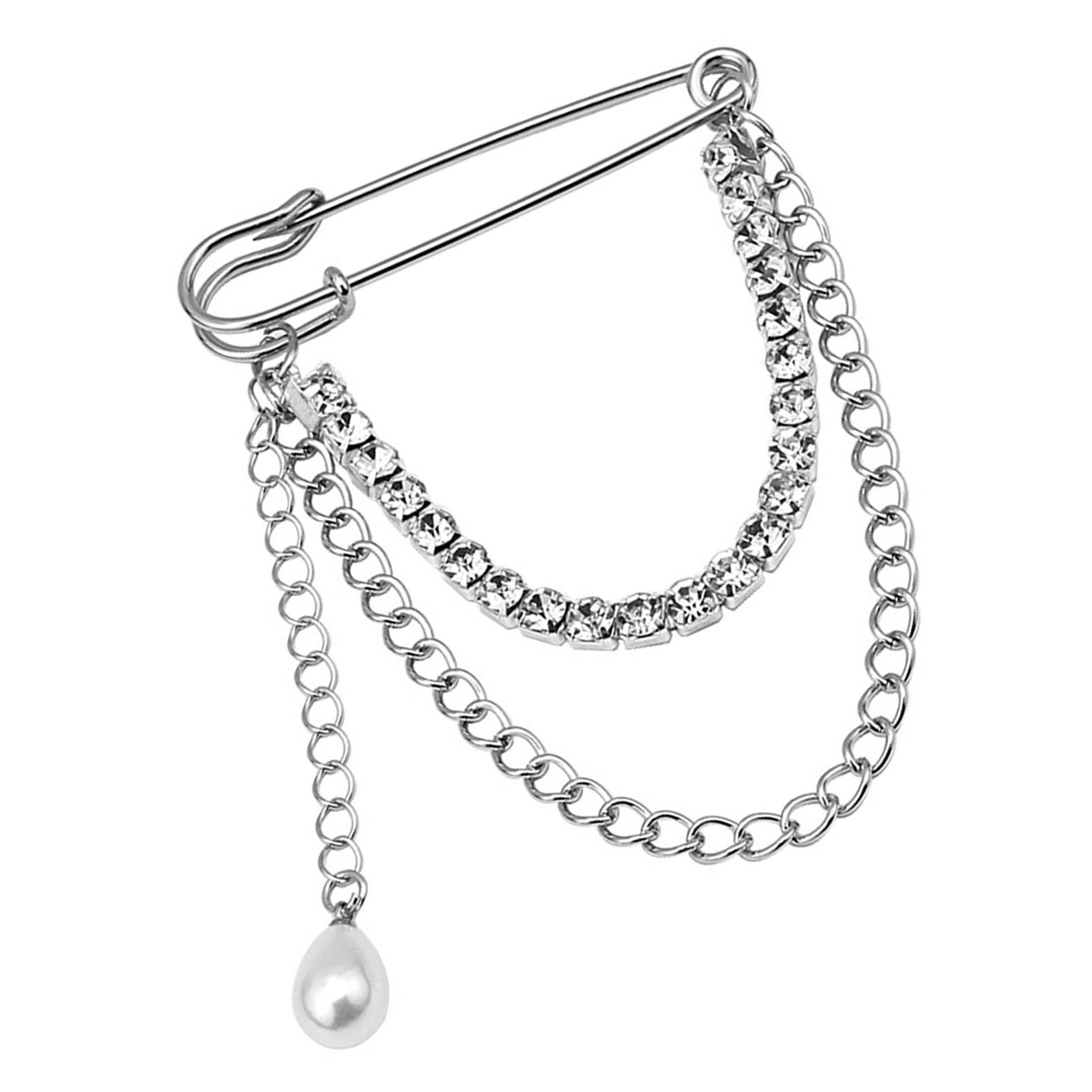 

Оригинальный значок на лацкан с жемчугом, стразами, кристаллами, ювелирная брошь, реквизит для фото, изящная хрустальная брошь-булавка, брошь C