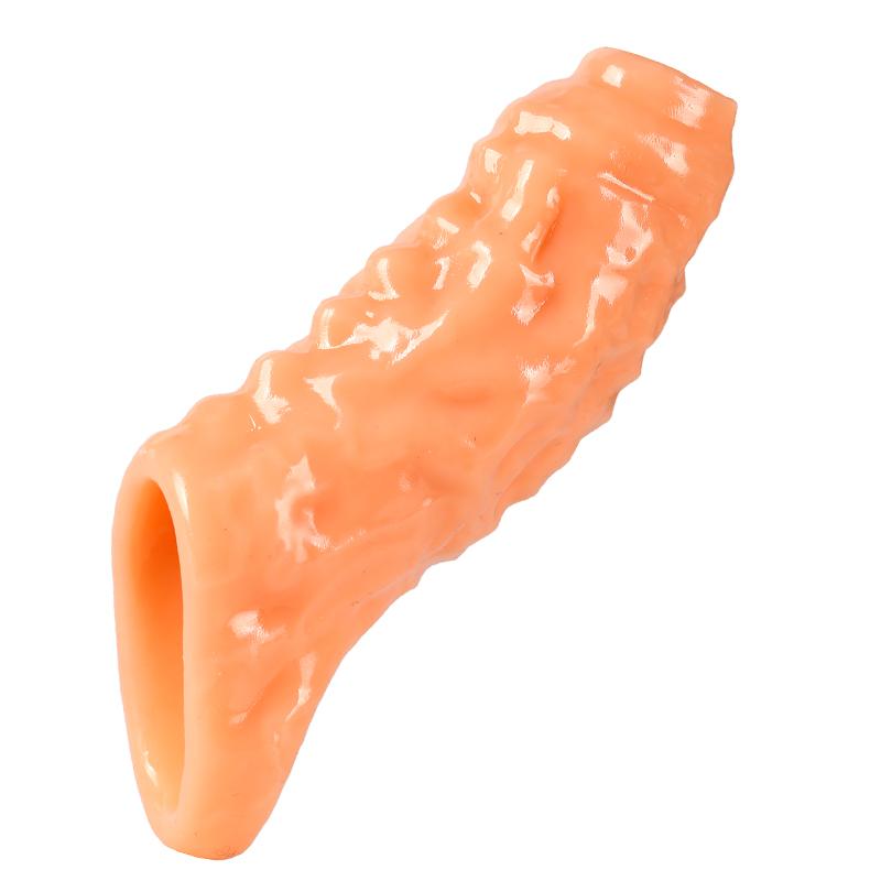 Silicone Penis Extender Condom Reusable Dildo Sleeve Glans Delay Ejaculation Cockring Adult Sex Toys For Men Couples No Vibrator