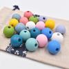 Hewood 16MM Matte Candy Color Round Wood Beads for DIY Jewelry Accessories