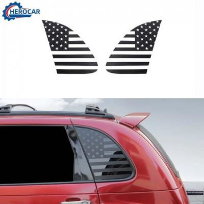 2PCS Rear Window  Flag Decal Trim Sticker For Chrysler PT Cruiser 2005-10