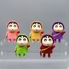 Hot Anime Crayon Shin-chan Raincoat Cross-dress Kawaii Q Version Action Figures PVC Model Figurine Car Decor Ornament Toys Gifts