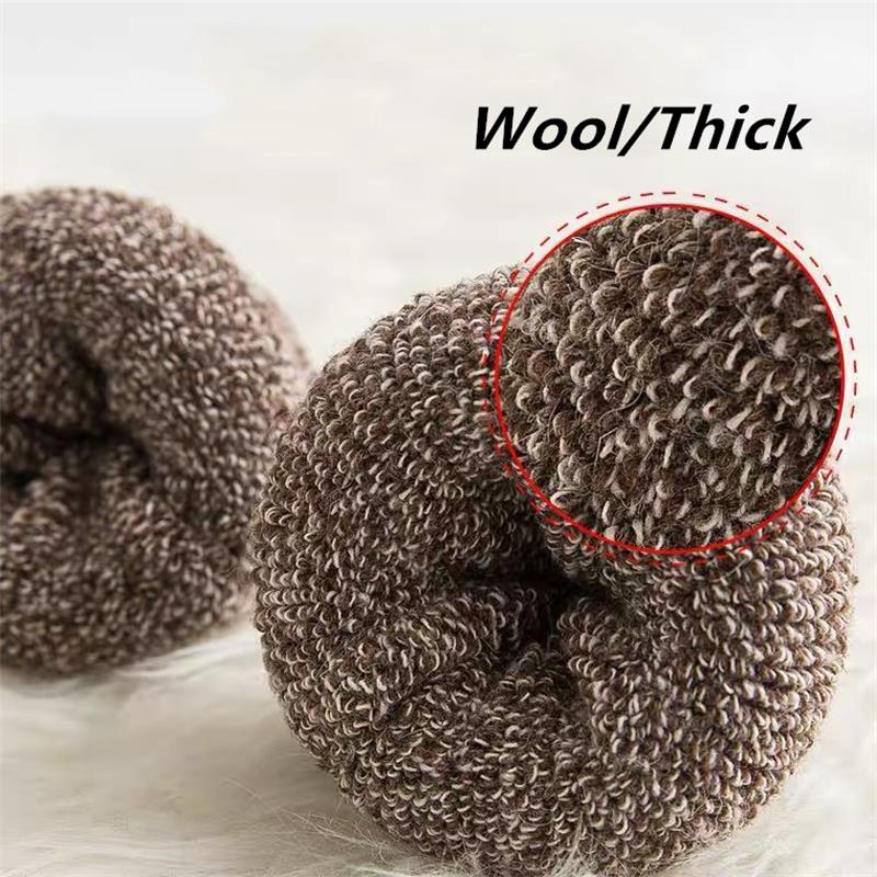 5pairs/Lot Men's Wool Socks Super Thick Terry Winter Warm Socks Fashion Style Mid Tube Socks Snow Socks High Quality Men's Socks