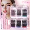 Diy False Eyelashes Single Tuft Eyelash Book 571 Tufts Mixed Model With Eyelash Glue Tool Set