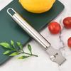 Household Stainless Steel Lemon Zester Rustproof Manual Citrus Fruit Grater Hanging Loop Lemon Peeler Kitchen Gadget