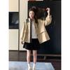 Design Retro Slim Workwear Drawstring Windbreaker Jacket Women's New Arrival Autumn Casual Top