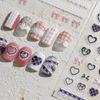 Lace Bowknot Nail Art Stickers 5D Embossed Nail Stickers Bowknot White Lace Self Adhesive Nail Art Supplies Decals