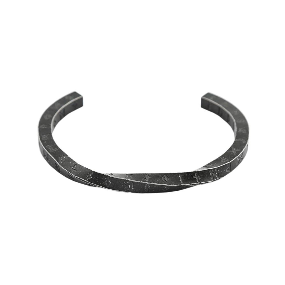 316L Stainless Steel Mobius Viking Runes Bracelet for Men Women Nordic Pagan Amulet Jewelry Fashion Talisman