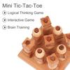 Mini Tic-Tac-Toe 3D Chess Classic Toys Logical Thinking Leisure Board Games Educational Wooden Toys For Children Brain Training