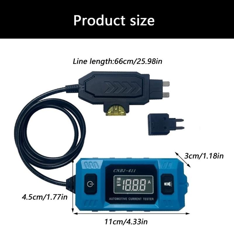Automotive Fuses Current Tester for Accurate Leakage Analysis Easy Fault Detection Device in Car and Motorcycle Circuits