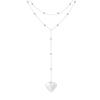 Women's Heart Locket Lariet Necklace, Adjustable Y-Shape Openable Pendant, Stainless Steel Gold Long Chain Fashion Jewelry