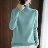 New autumn and winter high collar pullover sweater for women loose thickened Korean style solid color high collar knitted bottoming shirt for women
