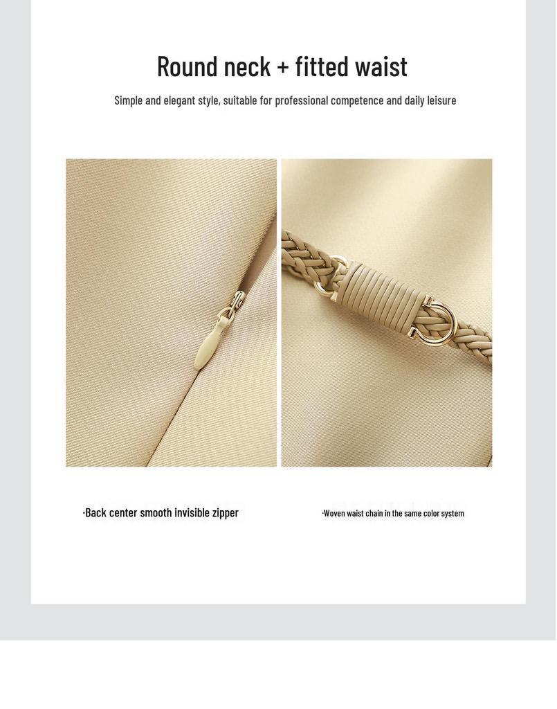 High-End Women's Sleeveless Waist-Cinched Business Dress - New Summer Arrival