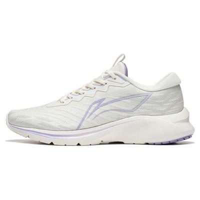 Li Ning Yun Que Comfortable Non-Slip Wear-Resistant Breathable Low-Top Running Shoes Women Sneaker White Purple ARST034-2