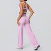 Cloud-Like Casual High Waist Yoga Set - Women's Sporty Wide Leg Fitness Wear
