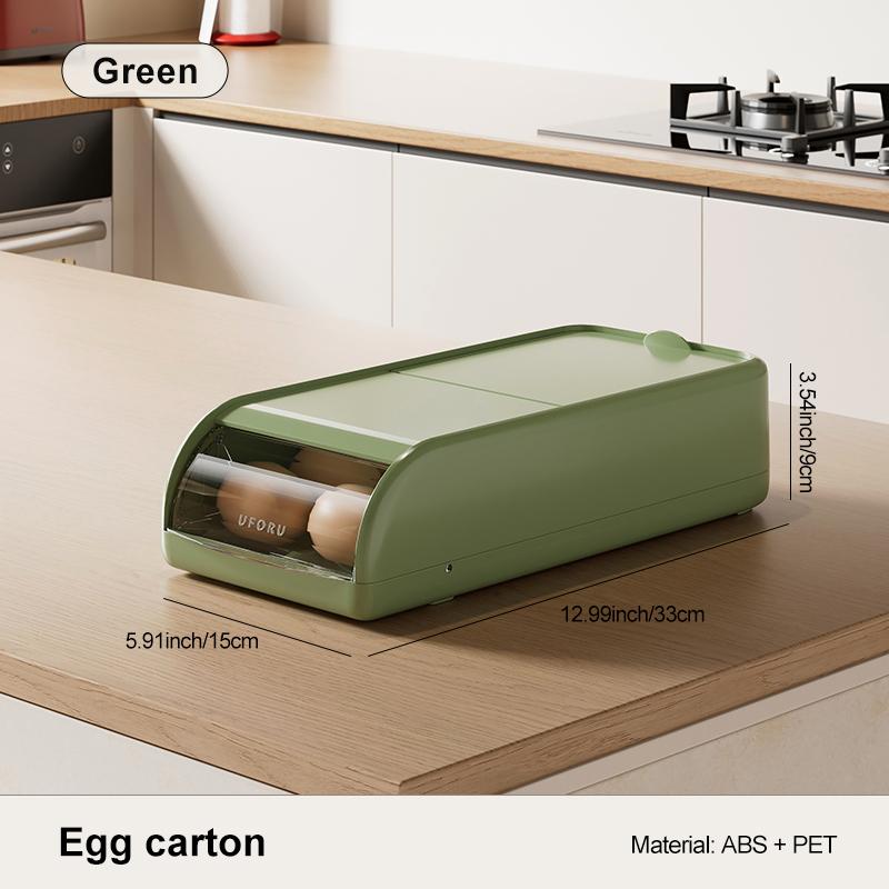 Egg Holder Holds, Egg Container for Refrigerator, Countertop, or Cupboard ,  Egg Drawer Tray зелёный