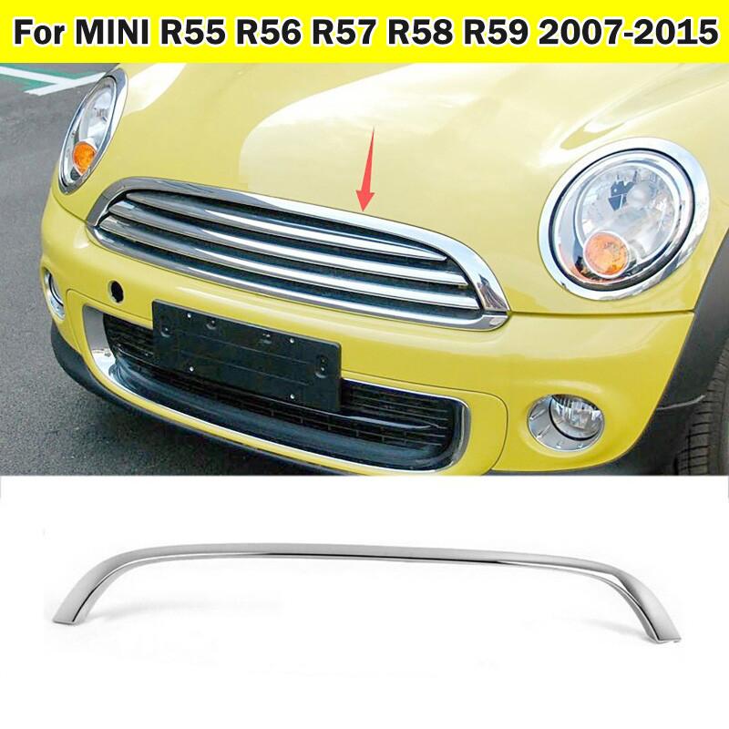 Auto Frontstoßstangengitter Zierleiste Obere Gitterumrandungsleiste Motorhaubenleiste Passend für MINI Cooper R55 R56 R57 R58 R59 2007-2015