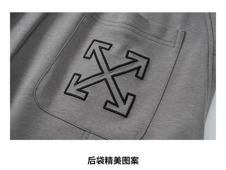 2026 Street Trendy Versatile Mid Waist Casual Pants Summer Classic Cross Arrow Logo Couple's New Pants