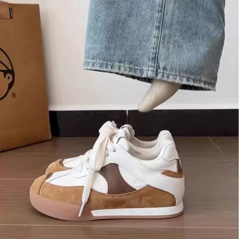 

25 лет новых немецких кроссовок, женские ретро-кроссовки, сетчатые, дышащие, повседневные, спортивные туфли, кожаные, на шнуровке, импортные, на плоской подошве 40 коричневый