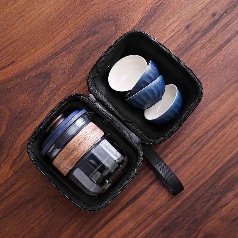 Dongyue Shangyan Express Portable 1 Pot 4 Cups Travel Tea Set