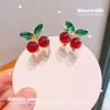 Exquisite Christmas Cherry Mini Claw Hair Clips Set