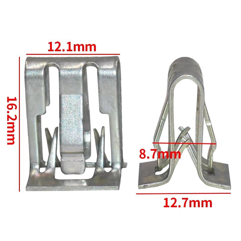10/20Pcs Metal Fastener Clips General Use Door Sill Iron Buckle Dashboard Side Panel Audio Clips Car Retainer