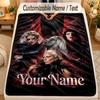 Flannel BlanketLady Gaga Custom Name Text Personalized Soft Warm Throw Blanket Home Decor Gift