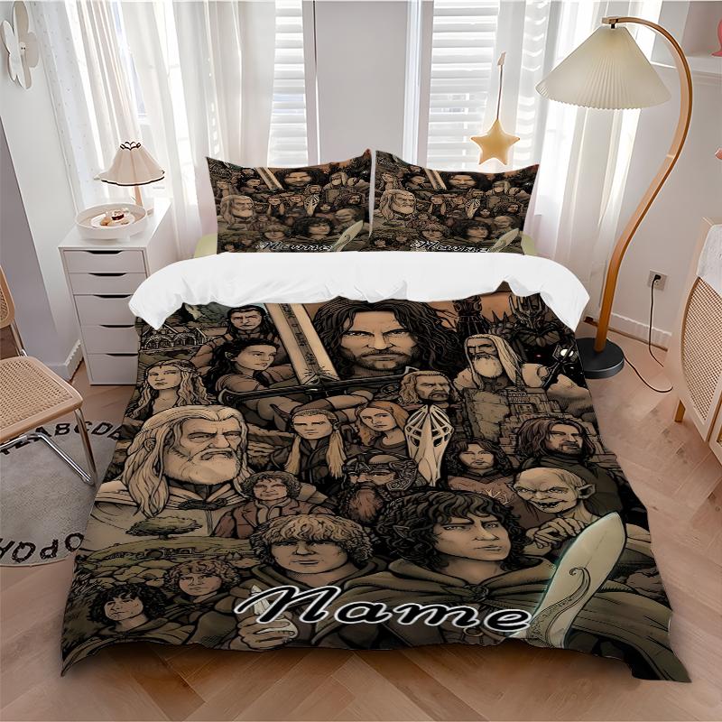 Custom Textile Epic Fantasy Bedding 3 Piece Set HD Print Duvet Cover Pillowcases for Teens Adult Bedroom Decoration
