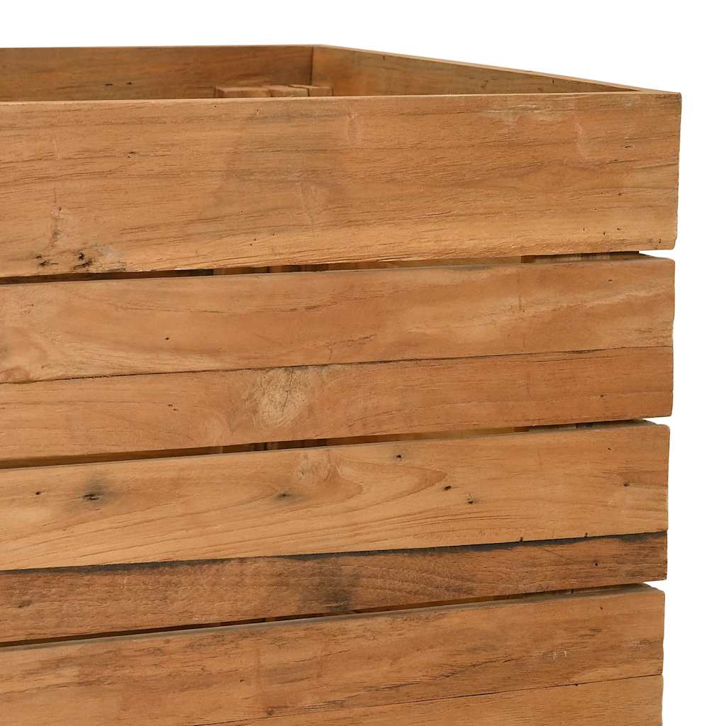 Raised Garden Bed 150 X 40 X 72 Cm Teak Reclaimed Wood and Steel