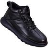 Men's Genuine Leather High-Top Casual Shoes: Non-Slip, Thick-Sole, Warm Velvet Lining, Perfect for Winter & Outdoors