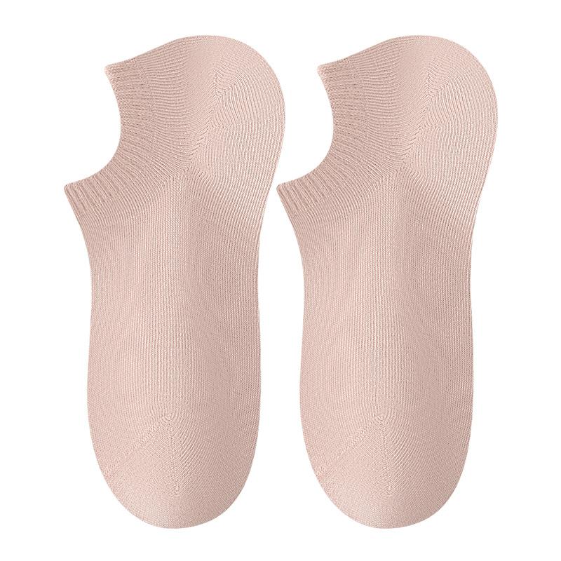 Female Summer Thin Solid Color Does Not Fall Off The Heel Invisible Shallow Mouth Anti Slip Anti Pilling Boat Socks