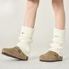 Warm Socks, Snow Boots, Pile Socks, Winter Calf Socks, Thickened Gold Standard Leg Covers, White Knitted Women's Winter Style