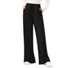 Fashion Women's Elastic High Waist Knitted Casual Wide Leg Pants With Pockets