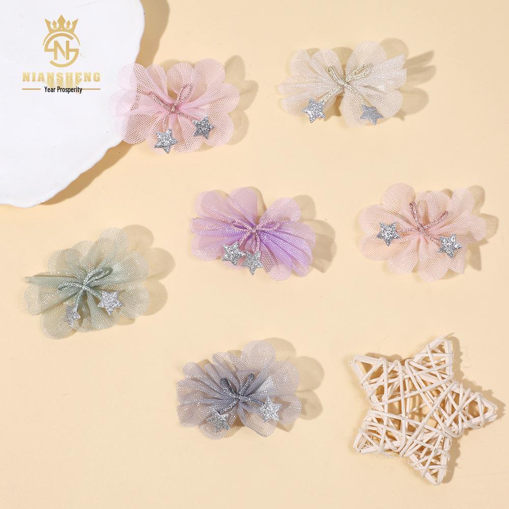 

Girls Sweet Flower Hair Clip - Gentle Mesh Hair Accessory for Kids