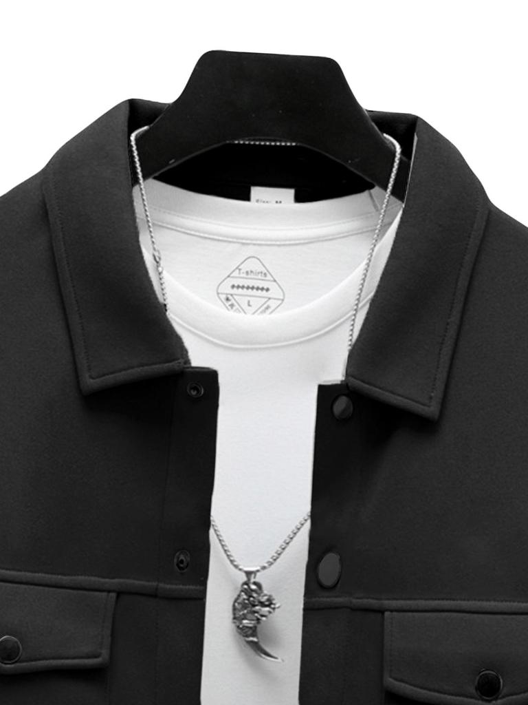 2025 Herbst/Winter Schlank geschnittene Herren-Reversjacke - Einreihig, Einfarbig, Doppeltasche, Lässiger Europäischer/Amerikanischer Stil