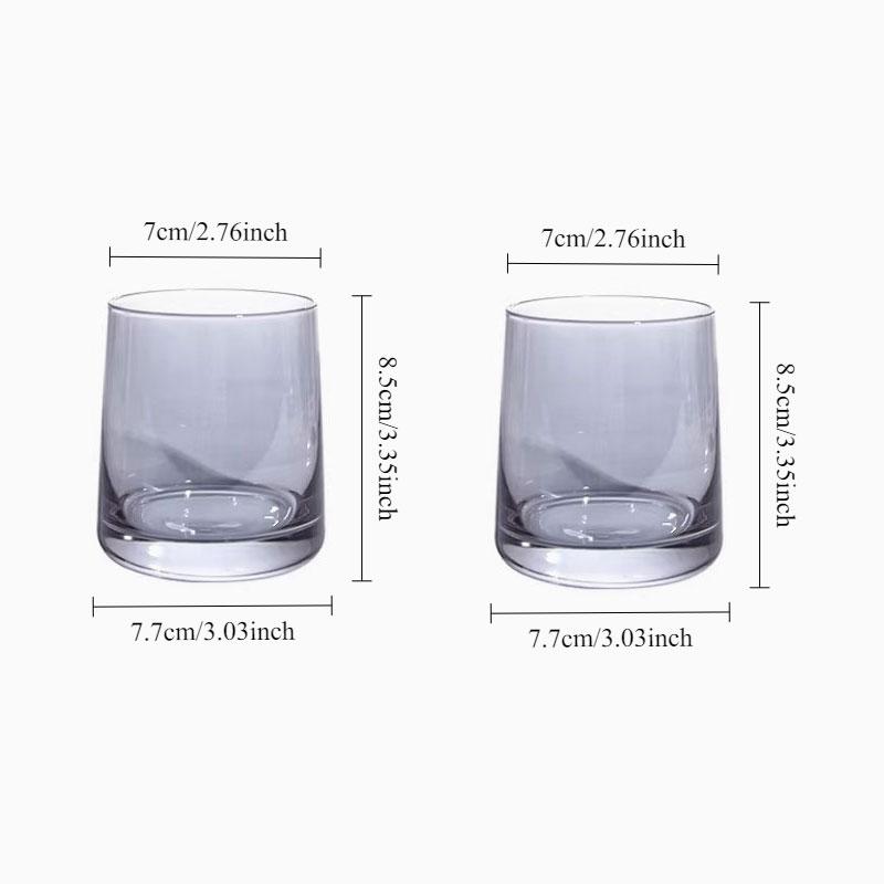 2pcs High-quality Transparent Glass Cups Simple Ins-style Wine Glasses for Homestays Hotel Mouthwash Cups Whisky Wine Glasses